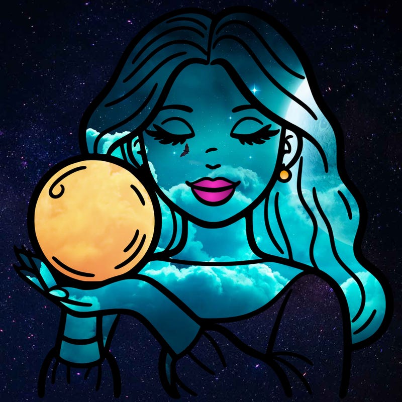woman with a crystal ball