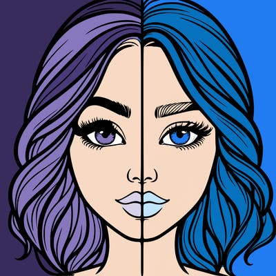 realistic girl split half