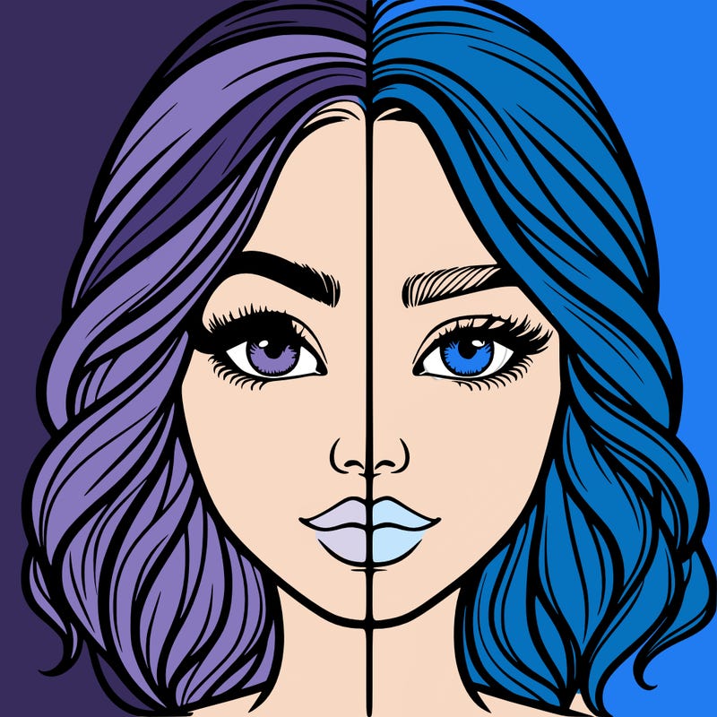 realistic girl split half