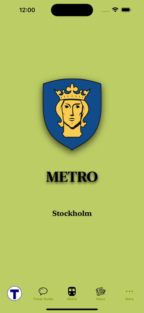 Stockholm Subway Map - Stockholm Subway Map welcome screen with city emblem and metro navigation options