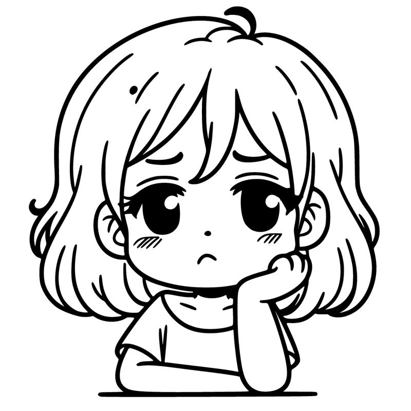 a girl with a bored look on her face