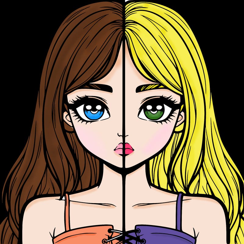 realistic girl split