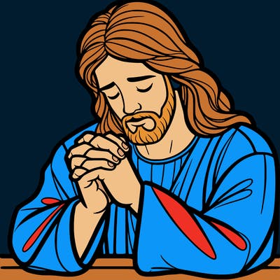 jesus praying to god