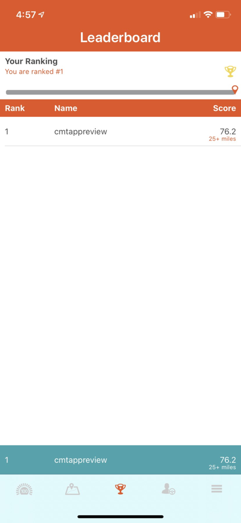 Marmalade Insurance - Marmalade Insurance app leaderboard screen showing driver rankings and safe driving scores