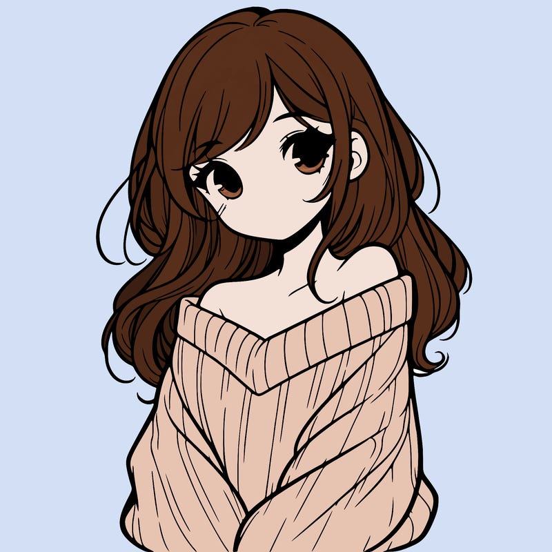 shy pretty girl wearing a sweater that is falling off one shoulder portrait