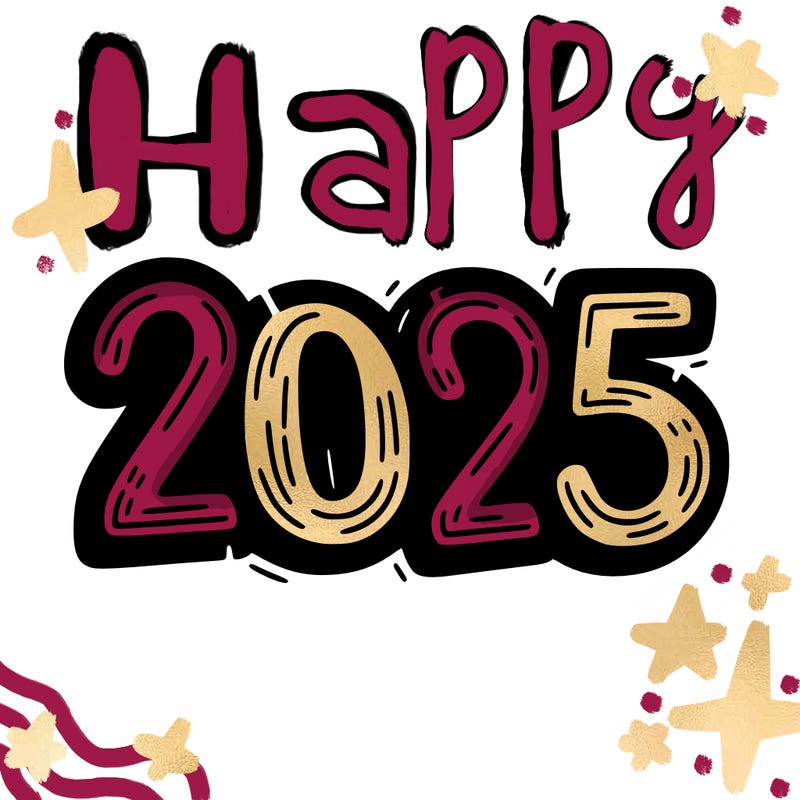 one line scrawled numbers sketch design “2025”