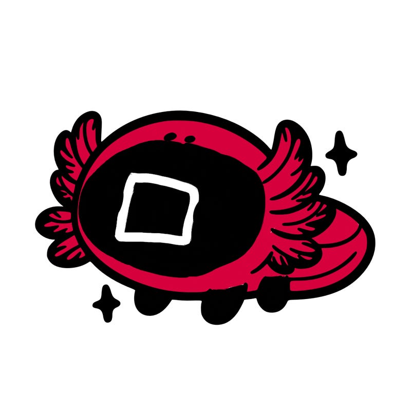 cute easy baby axolotl