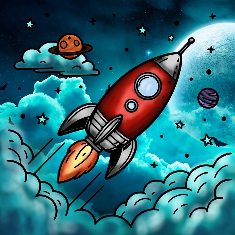 rocket in space