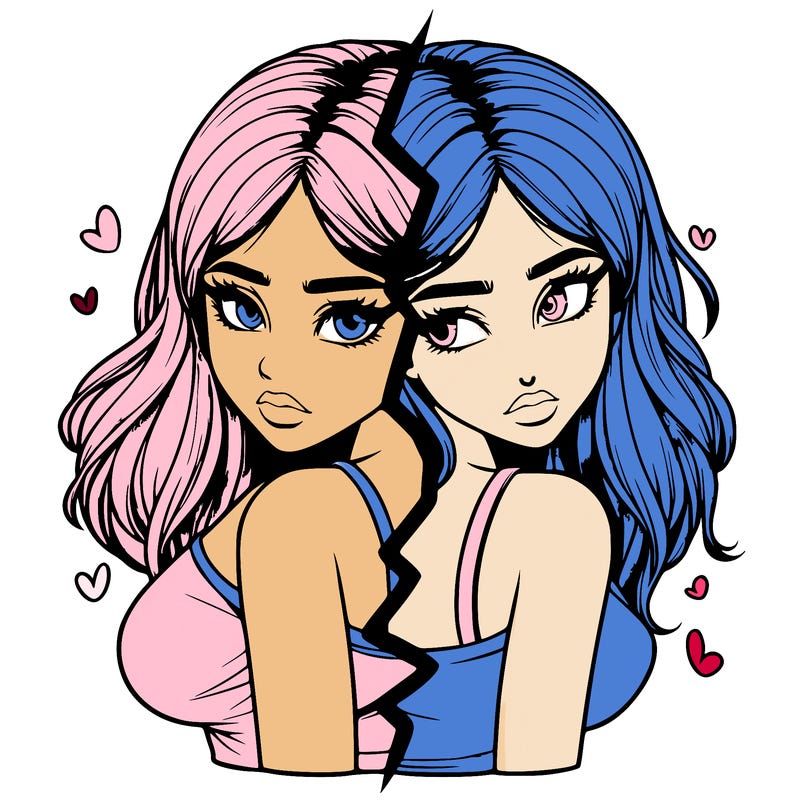 realistic girl split