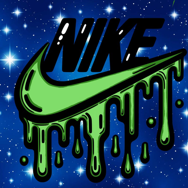 dripping nike logo