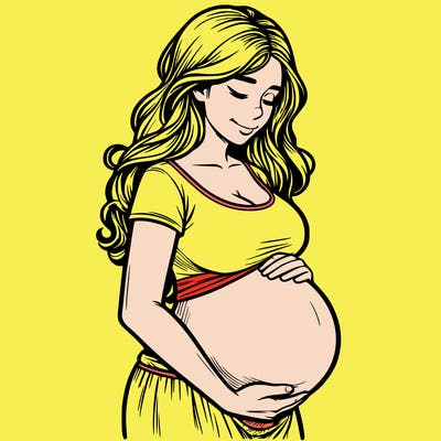 woman heavily pregnant realistic
