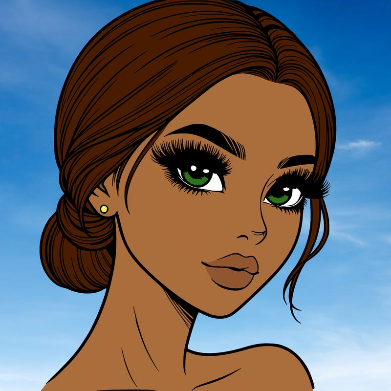 realistic girl with lashes