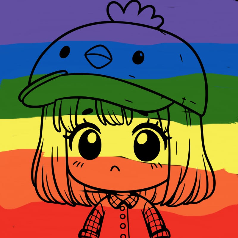 cute girl with chicken hat