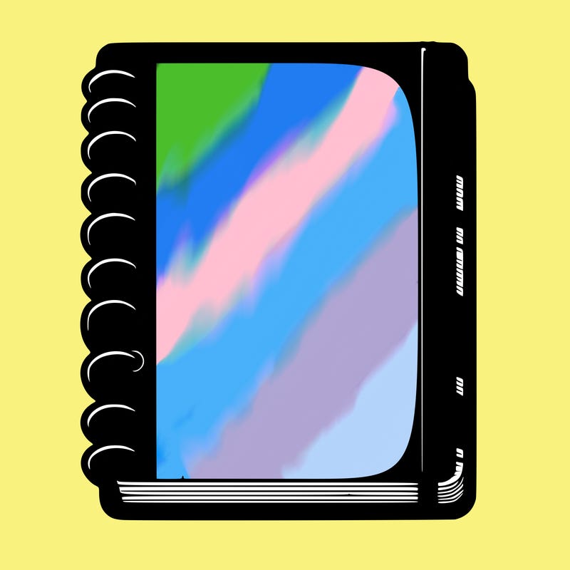 blank, realistic notebook