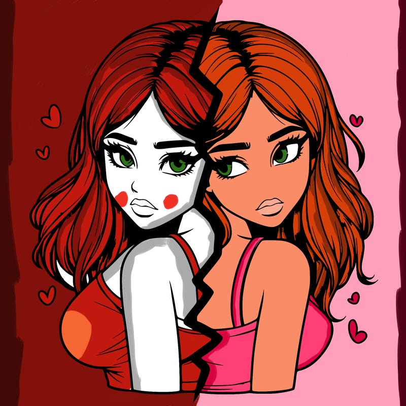 realistic girl split