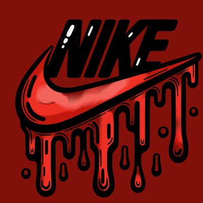 dripping nike logo