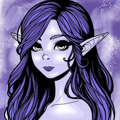 elf girl realistic dark fantasy