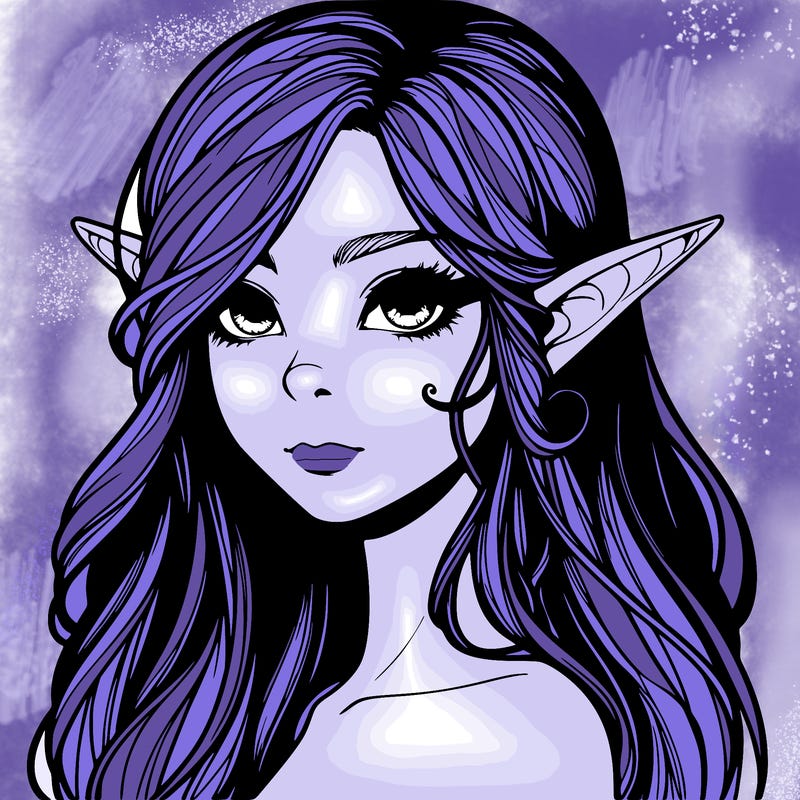 elf girl realistic dark fantasy