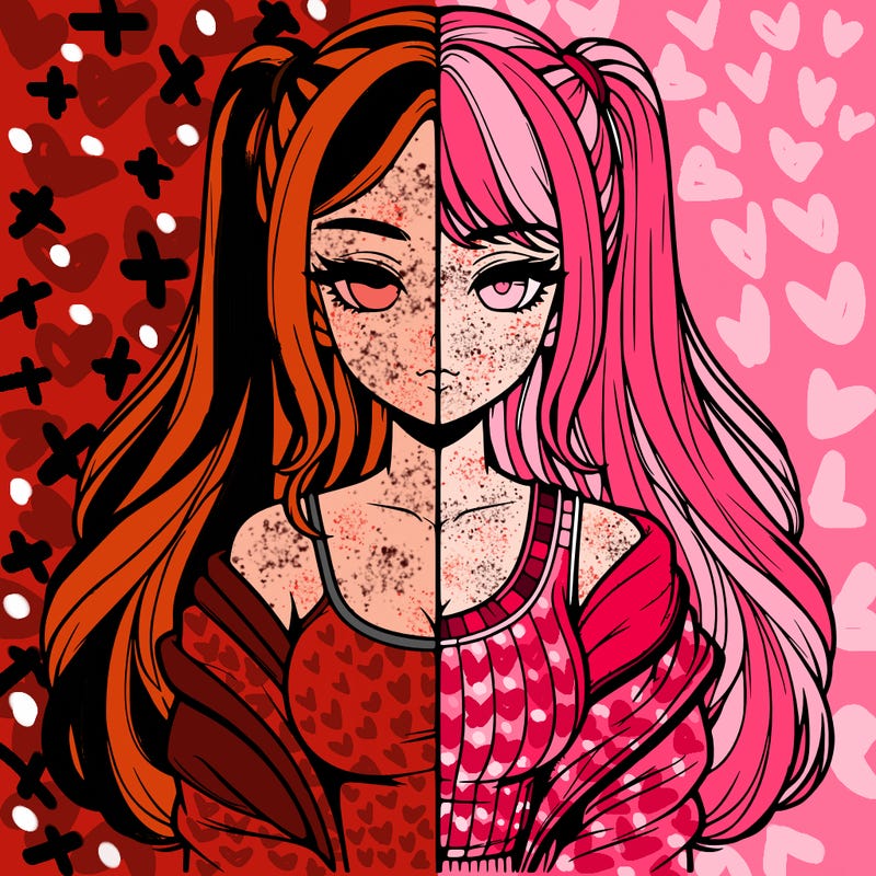 realistic girl split