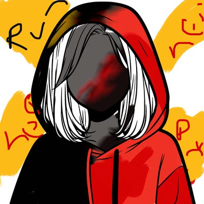 a faceless girl in a hoddie