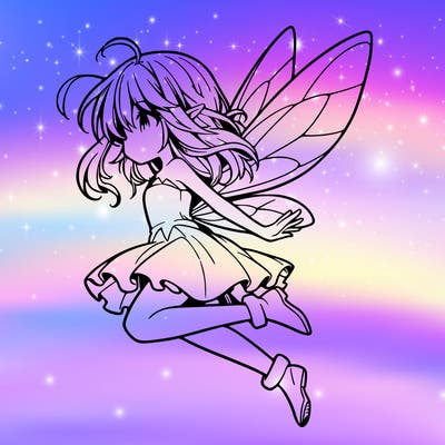 manga fairy flying