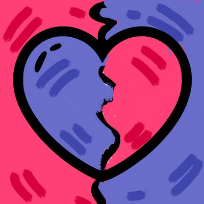 a blank heart