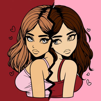 realistic girl split