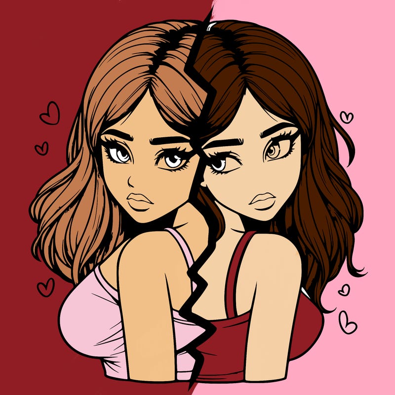 realistic girl split