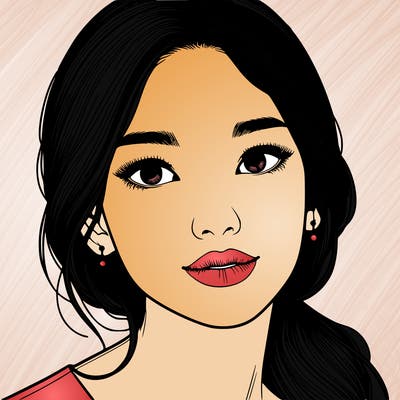 beautiful realistic asian woman