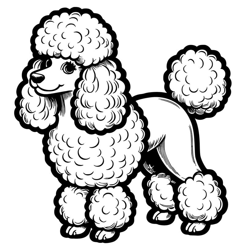 realistic poodle