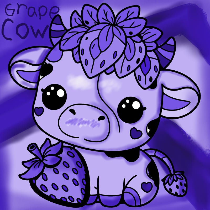 cute strawberry cow
