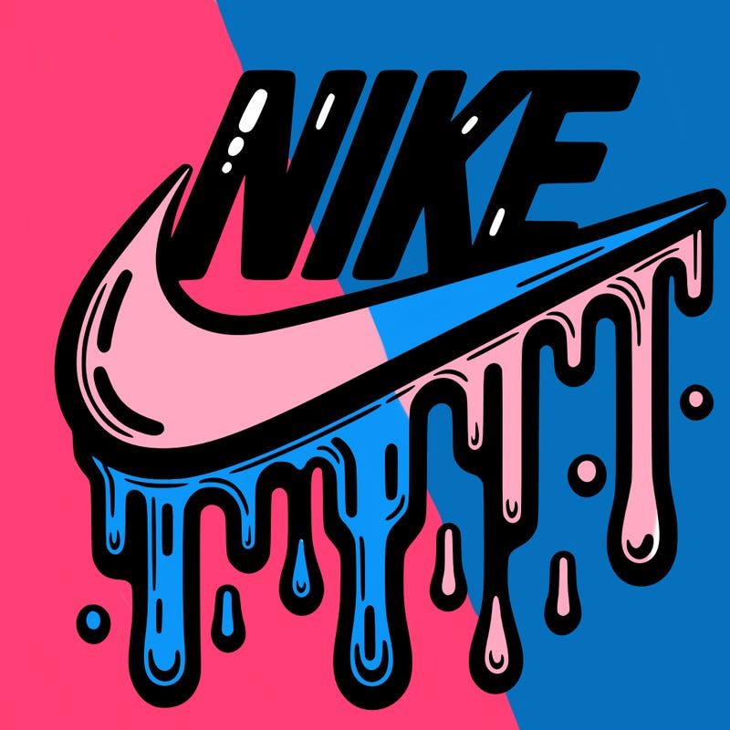 dripping nike logo