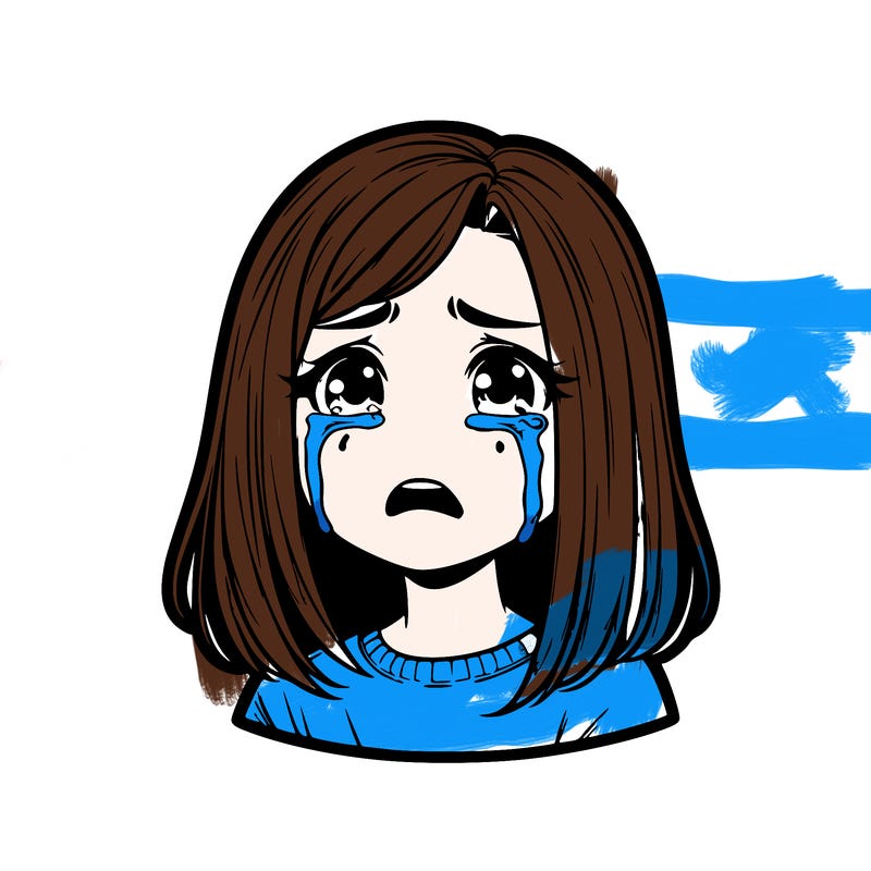 realistic girl crying