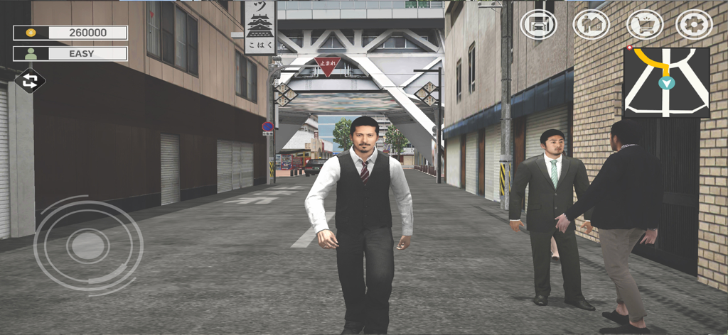 Japan Taxi Simulator : Driving - A character walking through the realistic streets of Osaka in Japan Taxi Simulator.