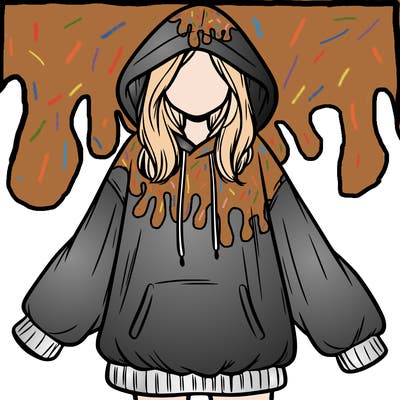 girl in oversized hoodie