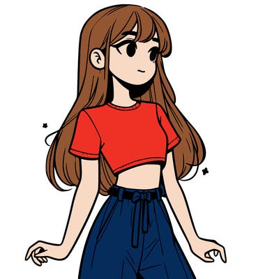 girl in a cute crop top