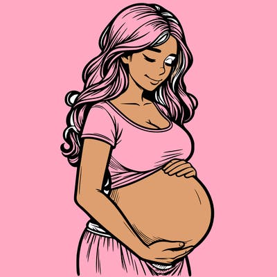 woman heavily pregnant realistic