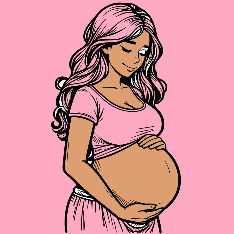 woman heavily pregnant realistic
