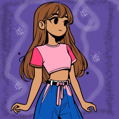 girl in a cute crop top
