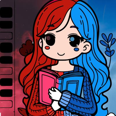 a woman holding a book