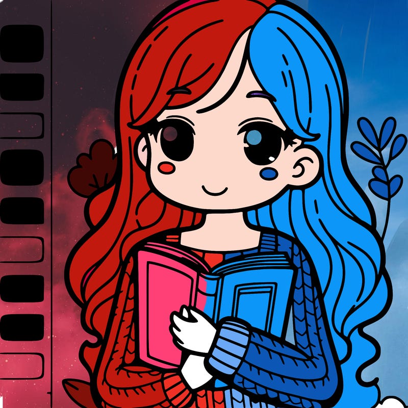 a woman holding a book