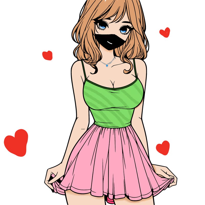 realistic girl in short dress