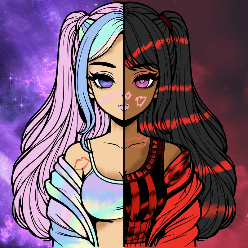 realistic girl split