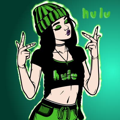 realistic teenage girl with braids and a beanie and crop top doing 🫶🏼