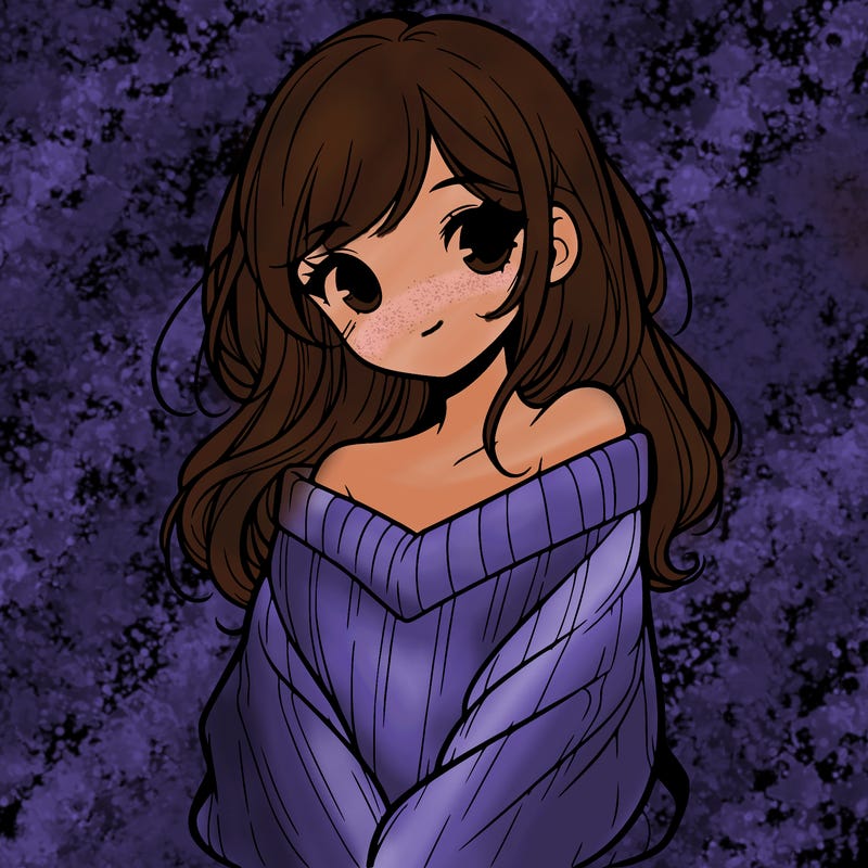 shy pretty girl wearing a sweater that is falling off one shoulder portrait