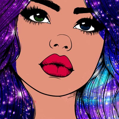really realistic girl with lips