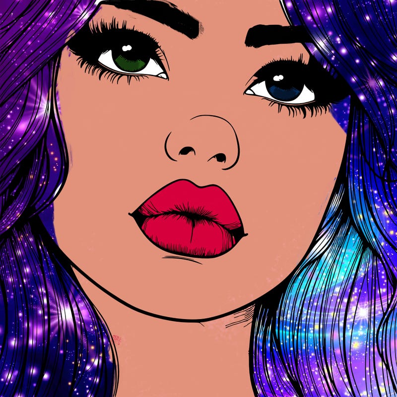 really realistic girl with lips