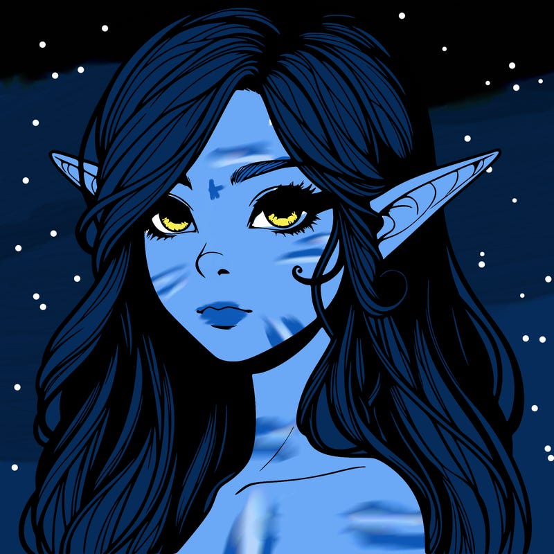 elf girl realistic dark fantasy