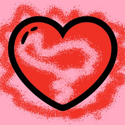 a blank heart