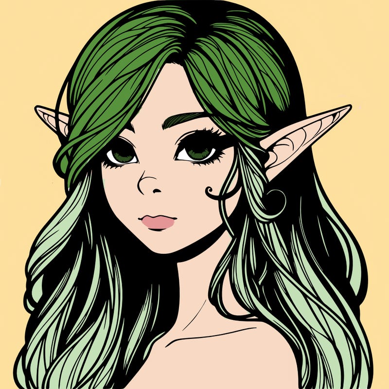 elf girl realistic dark fantasy